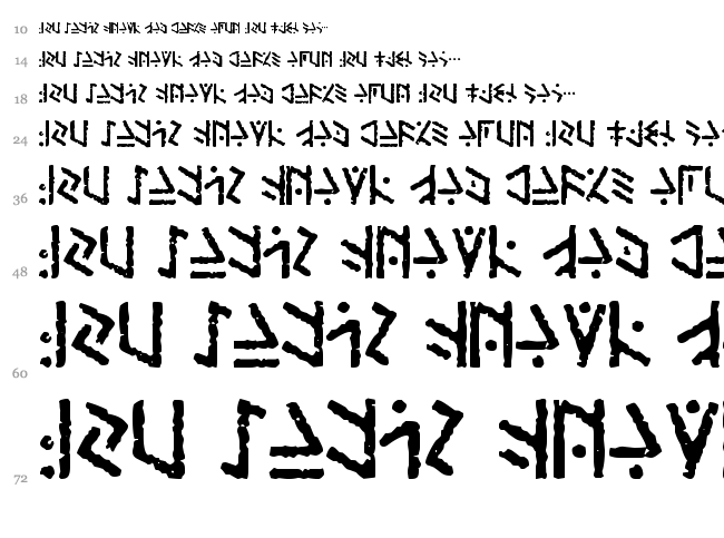 Temphis font waterfall